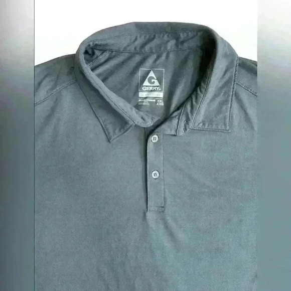 Gerry Men's Brushed Knit Stretch Polo Shirt Blue XXL - Picture 3 of 8